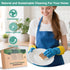 JiedHiur 12Pack Natural Kitchen Sponge, Biodegradable Cellulose and Coconut Scrubber, Eco Friendly Sponges for Dishes