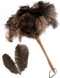 THARAHT 1PCS Ostrich Feather Duster, Fluffy Natural with Wood Handle, Reusable for Cleaning Keyboard and Home
