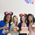 Mouse Ears Headbands for Women, Shiny Bows for Birthday Themed Events, Party Accessories (Red Bow, One Size)