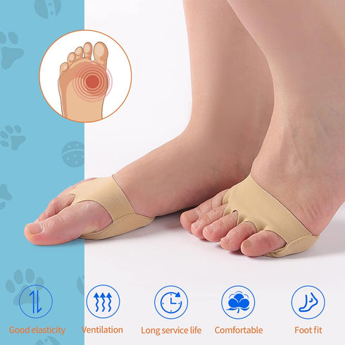2 Pairs Gel Metatarsal Pads - Honeycomb Fabric Forefoot Pads for Men & Women, High Heels Comfort Inserts for Pain Relief