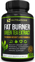 Premium Green Tea Extract Fat Burner Supplement with EGCG, Natural Appetite Suppressant for Healthy Weight Loss Diet