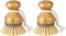 MR.SIGA Bamboo Palm Brush, Scrub Brush for Dishes Pots Pans Kitchen Sink