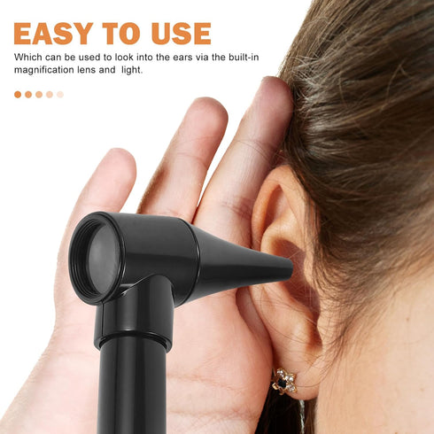 Set 2pcs Healifty Medical Diagnostic Otoscope, Ear Care Ear Scope Magnifying Lens Clinical Penlight Flashlight Ear Care