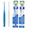 Brilliant Oral Care Adult Toothbrush with Soft Bristles, Round Head, 2 Pack for Teeth and Gums (Blue + Clear)