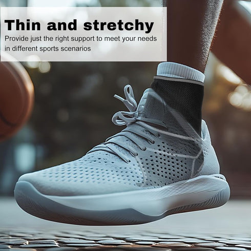 Hpmjz 2 Pcs Ankle Brace for Sprained Ankle, Ankles Support for Women Men Breathable Elastic Arch Support Socks