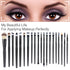 20 Pieces Makeup Brush Set, Professional Face Eye Shadow Eyeliner Foundation Blush Lip Brushes, Powder Liquid Cream Tool