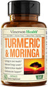 Turmeric Curcumin & Moringa Leaves Extract with Black Pepper, Joint Support Supplement for Joints, Digestion & Energy