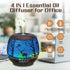 vinfucher 400ml Off,7 3 Essential Oil Diffuser for Bedroom Bluetooth,Diffusers for Home with R/C,Cool Mist Humidifier
