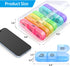 ZIKEE Compact Weekly Pill Organizer 3 Times a Day - 7 Day Pill Box with Roomy Case for Vitamins, Fish Oils, Supplements