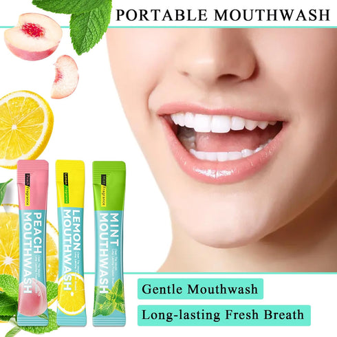 WYBLZPXZ Set,Individual Packets Breath(Pack 60) Travel Size Mouthwash,Mini Mouthwash Travel Size Bulk Portable Mouth
