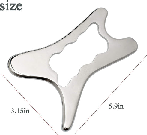 Mikako Stainless Steel Scraping Gua Sha Tools Massage Tool, Muscle Scraper Tool, IASTM Massage Tools for Relaxing Soft