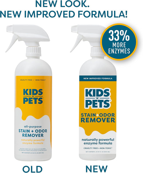 KIDS 'N' PETS Instant All-Purpose Stain & Odor Remover - 27 fl oz, Non-Toxic & Child Safe, Multi-Color
