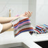 Ultra Absorbent Kitchen Dishcloths, Cotton Cleaning Cloths Pack of 8, 12x12 Inches for Washing Dishes (Wide Stripe)
