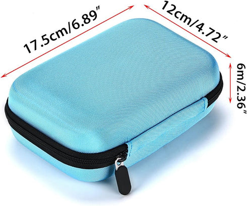 Hipiwe Hard Shell Essential Oil Carrying Case for 12 Bottles, Travel Size Essential Oils Bag Organizer (Blue)