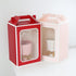Large Gift Boxes, 10 Pcs Pink Tote Paper Bags with Transparent Window, 9.8 x 7 x 5.1" for Wedding Party