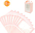 Large Gift Boxes, 10 Pcs Pink Tote Paper Bags with Transparent Window, 9.8 x 7 x 5.1" for Wedding Party