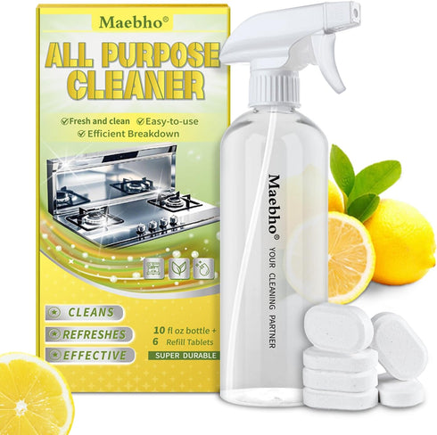 Maebho Multi-surface Cleaner, 6-Pack Refill, All-Purpose, Cleaning Supplies Home & Kitchen - Non-toxic