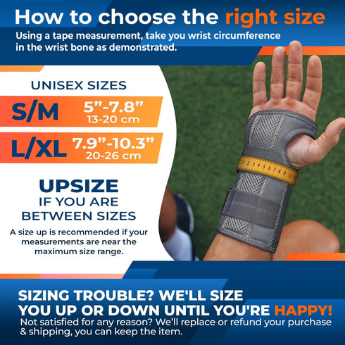 DR. BRACE Adjustable Wrist Brace Night Support for Carpal Tunnel, FSA & HSA Eligible, Pain Relief