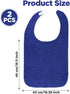 Xelsluthe 2 Pack Adult Bibs for Seniors, Cotton Bib Clothing Protectors for Adults, Washable Reusable Terry Cloth