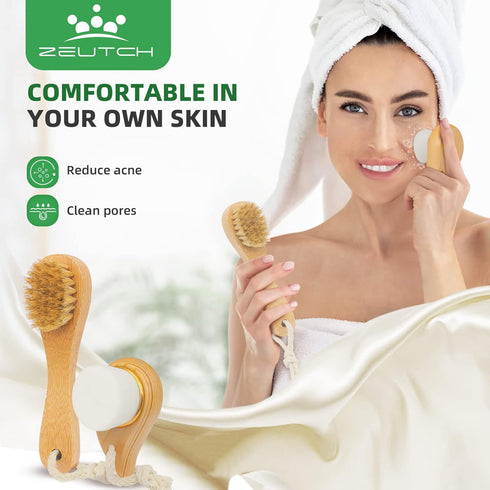 Premium Dry Brushing Body Brush Set, 5 Pack for Lymphatic Drainage & Cellulite Treatment