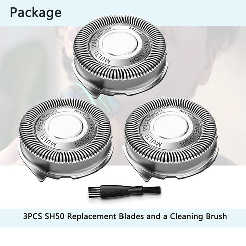 SH50/52 Replacement Heads for Philips Series 5000 Electric Shavers, MultiPrecision Blades Upgrade Heads