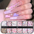 12 Grids Nail Art Glitter Sequins, Holographic Hexagon Chunky Nail Glitter Shiny Heart Mermaid Nail Flakes Sequins Nail Art Supplies Hexagon Nail Charms for Women DIY Acrylic Nails Decoration