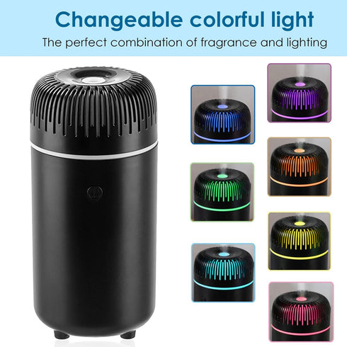 Car Diffuser Humidifier, USB Aromatherapy Essential Oil Air Freshener, Mini Portable for Home Office
