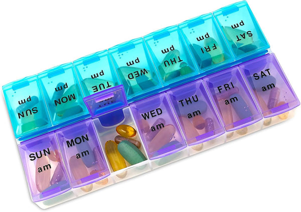 MEDca Weekly Pill Organizer, Twice-a-Day, Extra Large 1 Pill Organizer