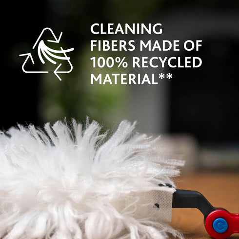 O-Cedar Flex & Catch Heavy Duty Dusting Kit with 3 Disposable Refills, Extendable 3 Ft Handle for Dust Trapping