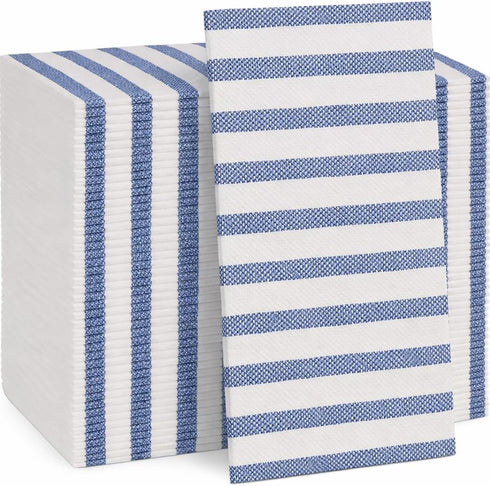 Made in Italy Linen-Feel Disposable Guest Towels - Premium Airlaid Cloth-Like Bathroom