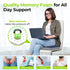 AUVON Ventilation Seat Cushion - Memory Foam for Tailbone Pain Relief, Waterproof, Non-Slip Base for Chair, Wheelchair
