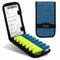 Lewis N. Clark Magnetic Folding Pill Organizer, 14 Slots for OTC Medicine and Vitamins, Turquoise