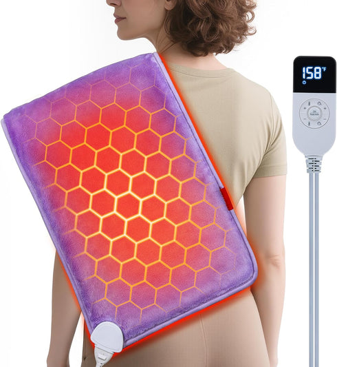 InVarme Extra Hot Heating Pad for Cramps: Luxury Plush and 2X Graphene Electric