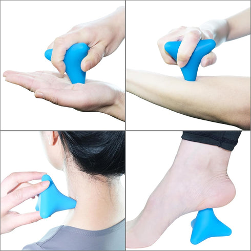 SIMPLECOOL 32.6(Blue) Manual Trigger Point Massage Tool. Small Massager Ball for Deep Tissue Myofascial Release