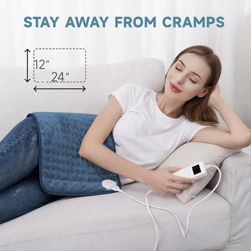 Heating Pad for Back Pain Relief, ZUODUN Electric Heating Pads with 6 Heat Levels, Auto Shut Off, Moist Heat Therapy,