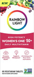 Rainbow Light Multivitamin for Women 50+, 60 Tablets, Vitamin C, D & Zinc, Probiotics for Immune Support