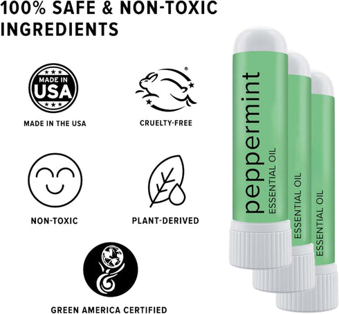 MOXE Peppermint Essential Oil Nasal Inhaler - Therapeutic No-Mess Aromatherapy, Cooling, Refreshing, Made in USA (1
