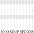 Plasticpro Medium Weight Disposable Soup Spoons - 1000 Count, Plastic Silverware, White