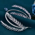 JHOO Bridal Headband Wedding Hair Accessories Rhinestone Wheat Spike Double Layer Handmade (Silver)