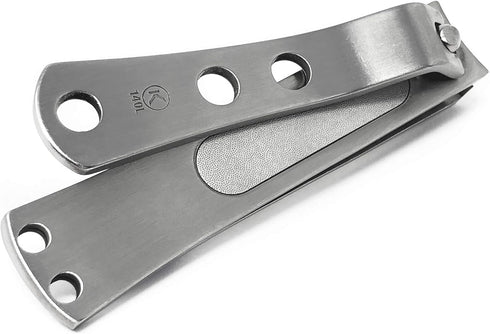 KOHM Curved Nail Clippers with Nail File - Heavy Duty Stainless Steel Toe Nail Nippers for Men, Women, Seniors