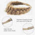 TOECWEGR Synthetic Hair Braided Headband, Classic Wide Strands Wedding Fluffy Braids Wig Band