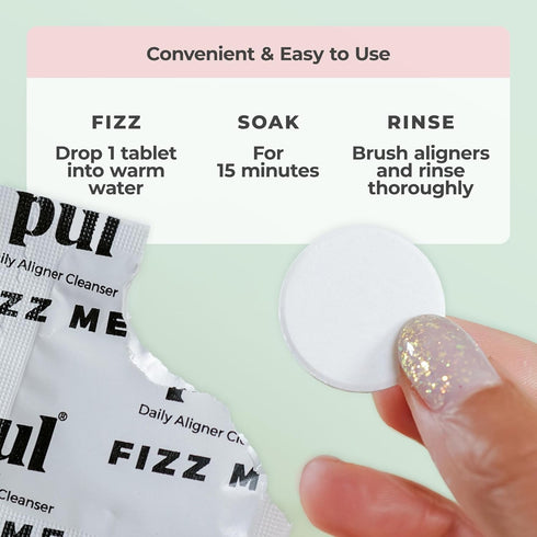 PUL Aligner Cleaner Tablets (Pack of 30) – For Cleaning All Clear Aligners, Invisalign & Retainers – Removes Odor,