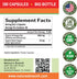 UDAF Certified Organic Ashwagandha with Black Pepper | 180 Capsules, 1965mg Extra Strength for Stress, Sleep, Mood