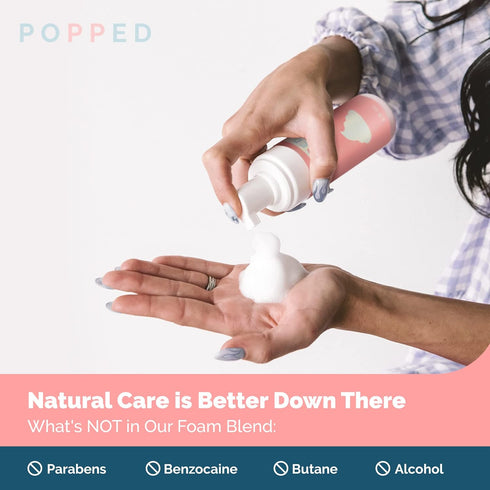POPPED Witch Hazel Foam with Aloe, Perineal Healing Foam for Postpartum Care, Relieves Pain and Swelling After Birth