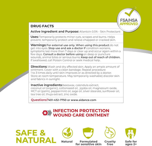 terrasil Wound Care 3X Ointment, Infection Protection for Bed Sores, Cuts, Scrapes, & Burns, 1.7oz