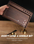 Black Walnut Rolling Tray 11"x7" with Cleaning Brush and Scoop Card, Accessories for Rolling Papers and Grinders