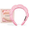 Ayesha Spa Headband for Women, Sponge Headband for Washing Face, Soft Hairband for Skincare Makeup (Pink)