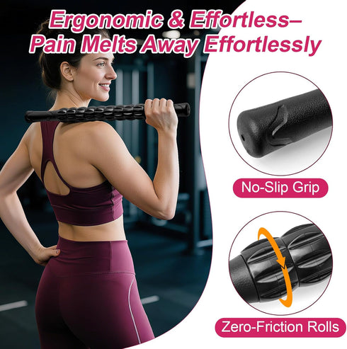 ZanLLW Massage Roller, Muscle Roller Stick, Neck Massager Roller, Therapy Stick for Legs, Calf, Thigh, Lipo Roller