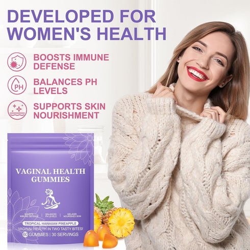 Ruduwu Gummies,Vital Gummies,Pineapple Immune Premium Feminine Balance Vaginal Probiotics Source Feminine Flavor