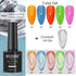 MIZHSE 10ml*6 Colors Cat Eye Gel Nail Polish - Glitter Pink Gold Sparkle Set with Universal Silver Cat Eye Gel